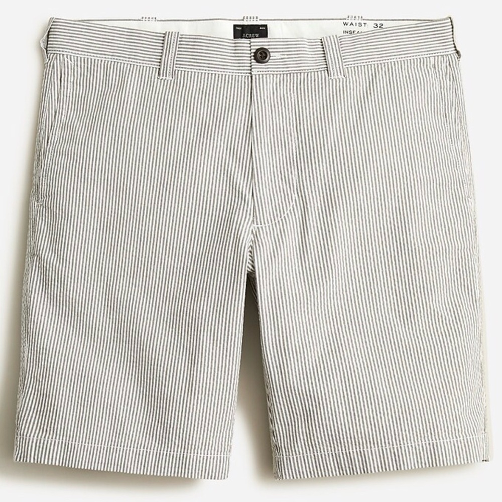 J. Crew Classic Seersucker Gray Men's Shorts - 38 - 9 inch